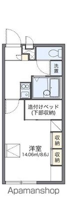 レオパレスボヌール[1K/23.18m2]の間取図