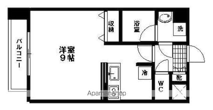 ヴィアーレ八幡三丁目[1R/31.07m2]の間取図
