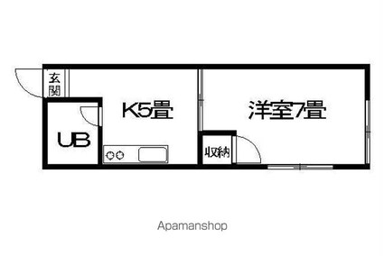 ファミーユ石堂[1DK/24m2]の間取図