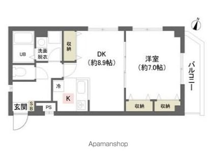 Ｄｕｏ本千葉[1LDK/40.45m2]の間取図