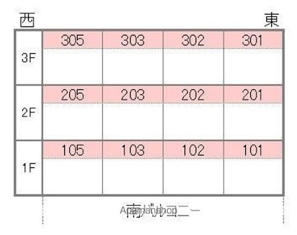 イーストヴィラ石井　Ａ棟[2LDK/60.01m2]の配置図