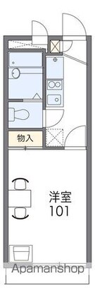 レオパレス和歌川[1K/19.87m2]の間取図