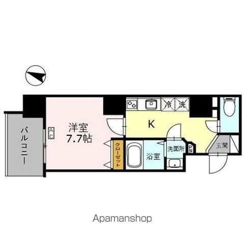 大阪市西区阿波座のマンションの間取り