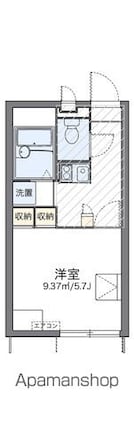 レオパレスアルカネット[1K/20.28m2]の間取図