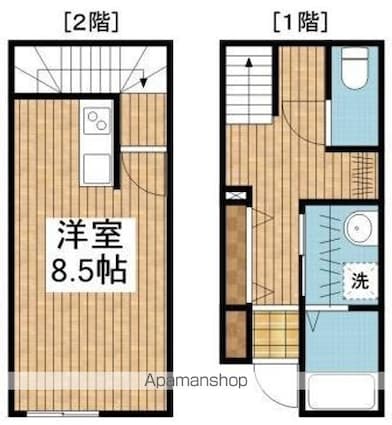 シャルムメゾンⅠ・Ⅱ[1R/33.53m2]の間取図