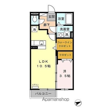 アムール上井草Ｎ[1LDK/37.54m2]の間取図