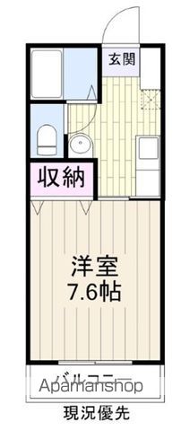 アトリア　Ｂ[1K/27.92m2]の間取図