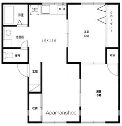 ガーデンハイツ　Ｇ棟[2LDK/50.22m2]の間取図