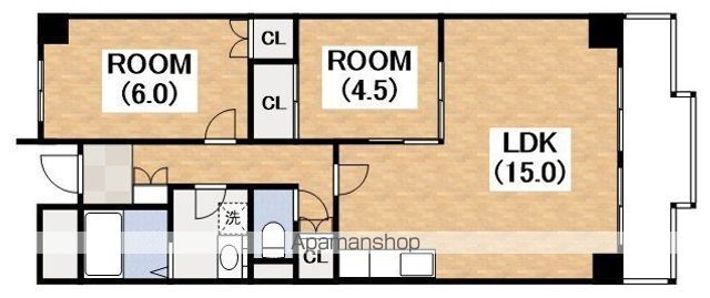 リバージュ住吉の間取り写真