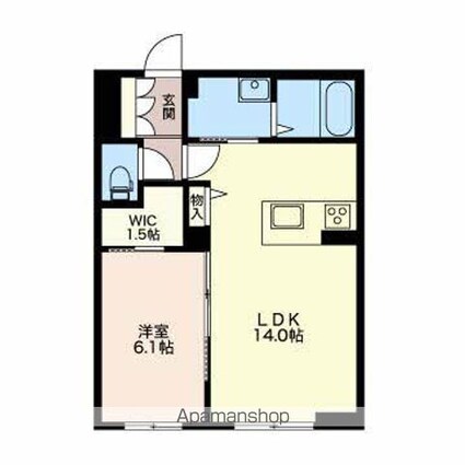 マンション旭[1LDK/48.6m2]の間取図