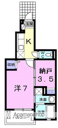エルベッタ城東[1K/31.65m2]の間取図
