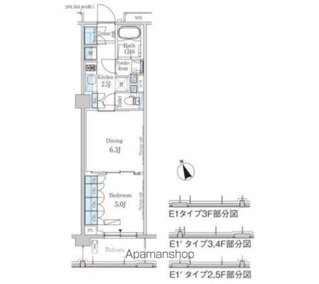 パークアクシス駒込ＨＩＬＬＴＯＰ[1DK/35.04m2]の間取図