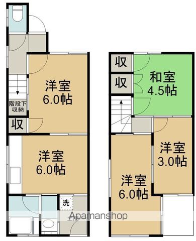 名古屋市名城線 志賀本通駅 徒歩11分 2階建 築42年の間取り写真