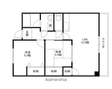 バローゼ３[2LDK/53.8m2]の間取図