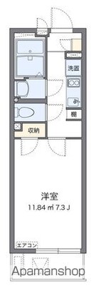 クレイノヴィクトワールＳＤＫ[1K/23.02m2]の間取図