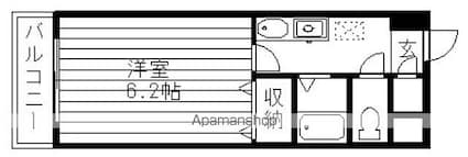 グレイスコート[1K/21.9m2]の間取図