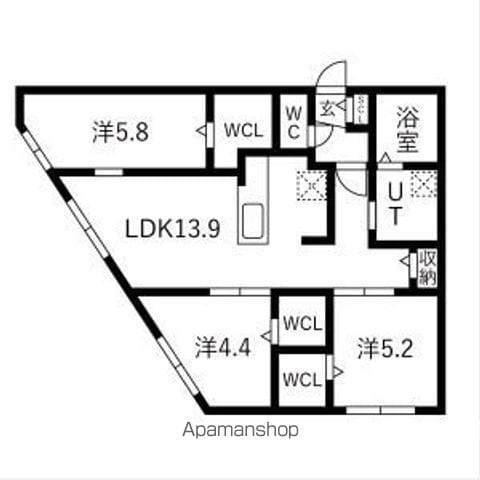 ラグランジュ円山の間取り写真