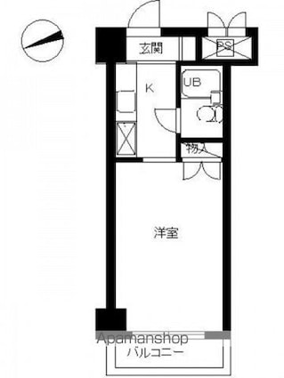 スカイコート八王子[1R/18.09m2]の間取図