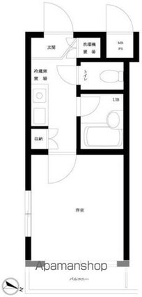 ルーブル東高円寺[1K/19.16m2]の間取図