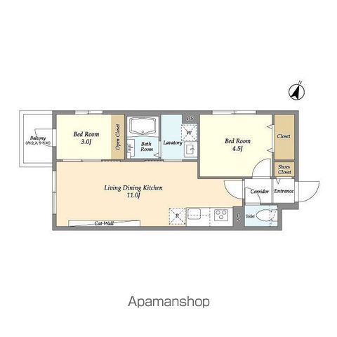 【杉並区和田のマンションの間取り】