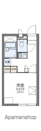 レオパレス信州ｉｎ５[1K/20.28m2]の間取図