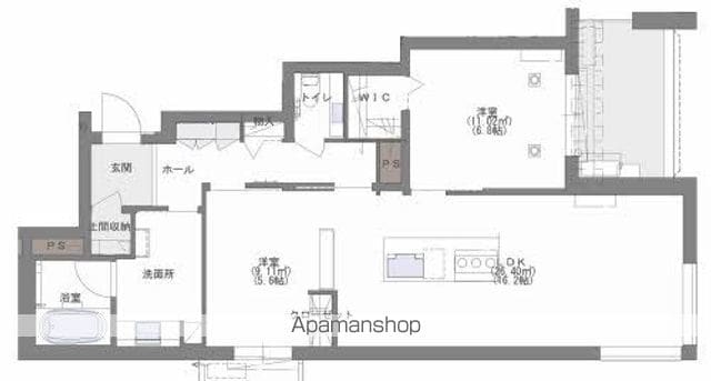 【福岡市中央区平尾のマンションの間取り】