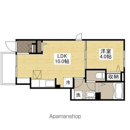 エスペランサ　フェリース[1LDK/32.44m2]の間取図