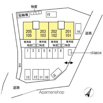 セジュール宮島[2DK/50.12m2]の配置図