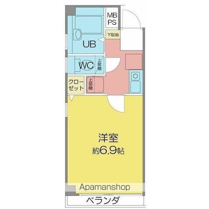 愛知県名古屋市千種区池下２丁目[1K/20.32m2]の間取図