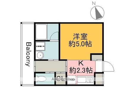 広島県広島市佐伯区八幡東２丁目[1R/22.7m2]の間取図