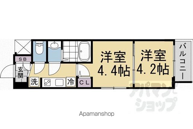 東海道本線 京都駅 徒歩8分 7階建 新築の間取り写真
