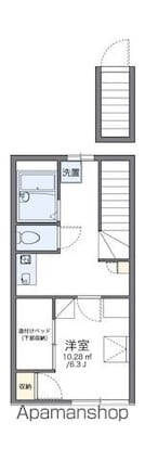 レオパレスシャルマン中野[1K/23.8m2]の間取図