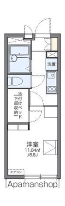 レオパレスサンフラワーＡ[1K/19.87m2]の間取図