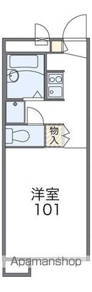 レオパレスさくら[1K/19.87m2]の間取図