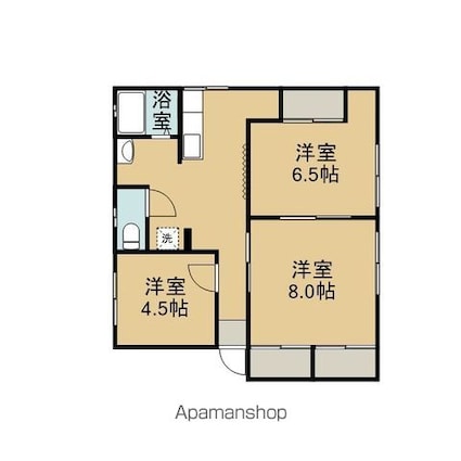 シティハイムカモミールＡ[3K/51.89m2]の間取図