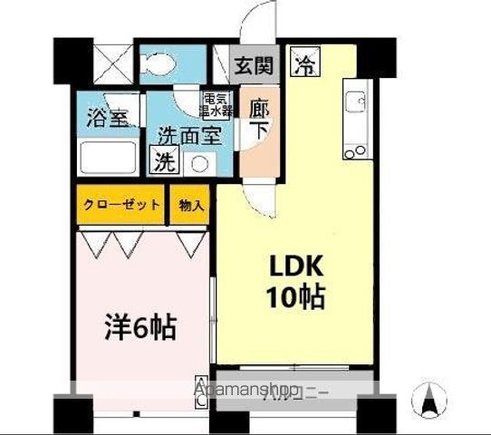 大阪市中央区南新町のマンションの間取り