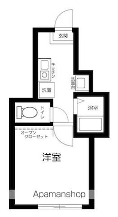東京都板橋区徳丸３丁目[1K/18.3m2]の間取図