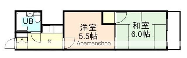 和歌山県和歌山市下町[2K/25.92m2]の間取図