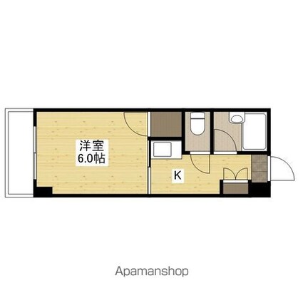 ジョイフリー皆賀[1K/20m2]の間取図