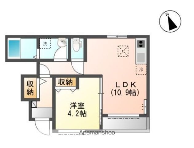 あきる野市草花のアパートの間取り