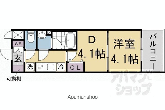 アスヴェル京都西大路SOUTHの間取り写真