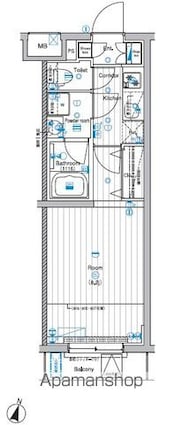 ＰＲＥＭＩＵＭ　ＣＵＢＥ　飯田橋ｍｏ[1K/25.52m2]の間取図