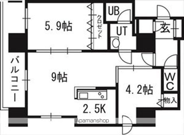 クレジデンス札幌・南4条の間取り写真