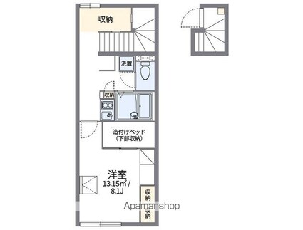 レオパレスコンフォール中島Ⅱ[1K/28.02m2]の間取図