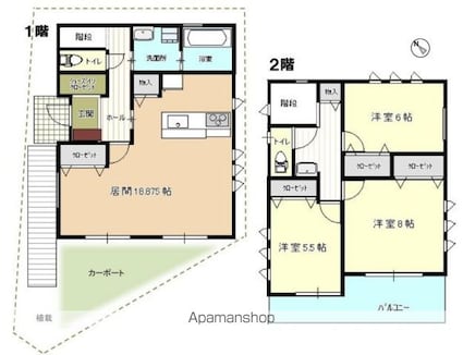 東京都昭島市美堀町５丁目[3LDK/98.95m2]の間取図