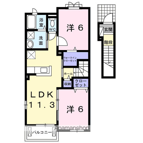 【ベル　クレールの間取り】