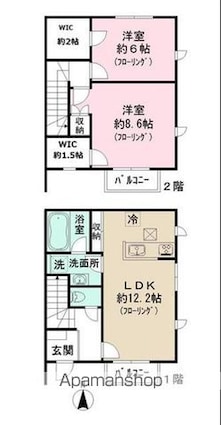 東京都杉並区永福４丁目[2LDK/69.56m2]の間取図