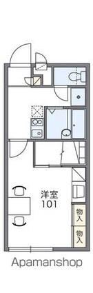 レオパレスコンフォート[1K/22.7m2]の間取図