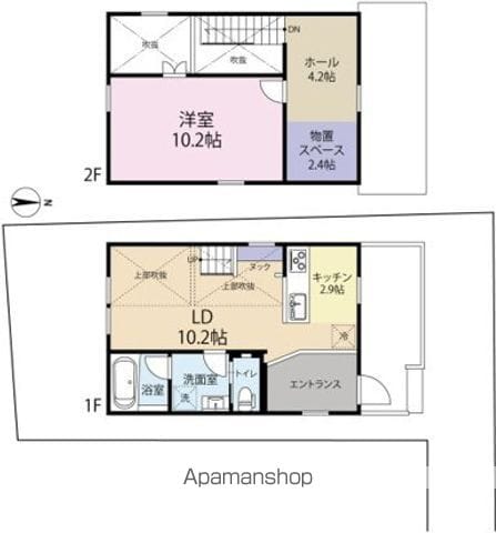 中央本線 東小金井駅 徒歩14分 2階建 築1年の間取り写真