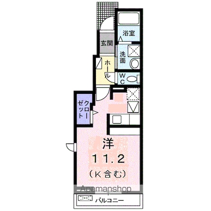 フェリーチェ　光[1R/30m2]の間取図